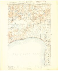 preview thumbnail of historical topo map of Aitkin County, MN in 1916