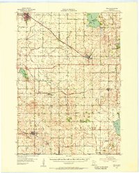 1955 Map of Wells, 1956 Print