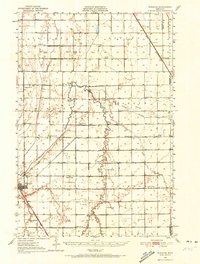1951 Map of Wheaton, MN, 1972 Print