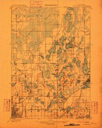 1902 Map of White Bear, 1910 Print
