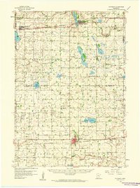 1958 Map of Winthrop, MN, 1959 Print