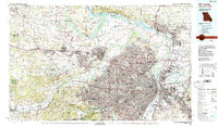 Download a high-resolution, GPS-compatible USGS topo map for St Louis, MO (1988 edition)