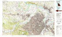 Download a high-resolution, GPS-compatible USGS topo map for St Louis, MO (1988 edition)