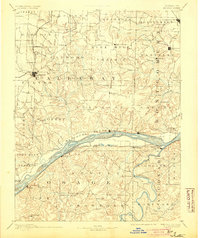 1890 Map of Fulton, 1904 Print