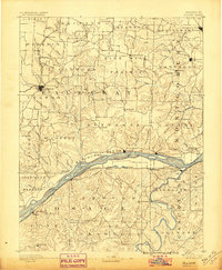 1890 Map of Fulton, 1896 Print