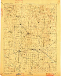 1892 Map of Harrisonville, 1902 Print