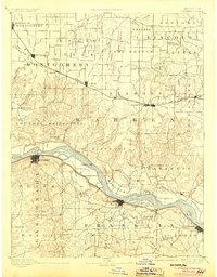 1890 Map of Hermann, 1904 Print