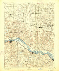 1890 Map of Hermann, 1926 Print