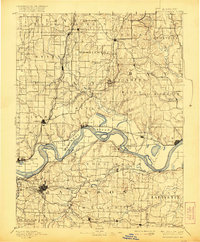 1894 Map of Independence, 1921 Print