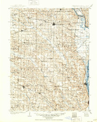 1903 Map of Kahoka, 1950 Print