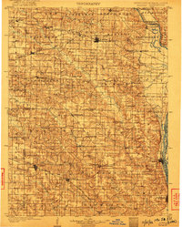 1903 Map of Kahoka, 1922 Print