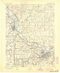 1894 Map of Kansas City, 1900 Print