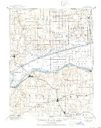 1889 Map of Lexington, 1950 Print