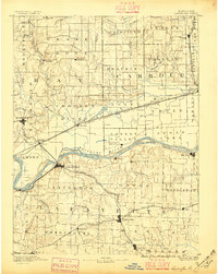 1889 Map of Lexington, 1896 Print
