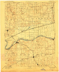 1889 Map of Lexington, 1912 Print