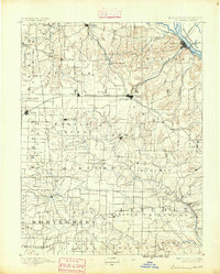1890 Map of Louisiana