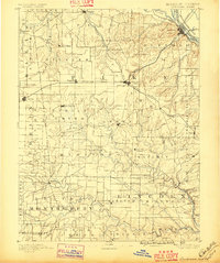 1890 Map of Louisiana, 1896 Print