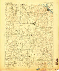 1890 Map of Louisiana, 1905 Print