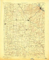 1890 Map of Louisiana, 1913 Print