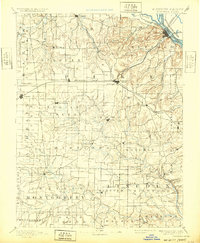 1890 Map of Louisiana, 1932 Print
