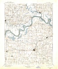 1901 Map of Marshall, MO, 1938 Print