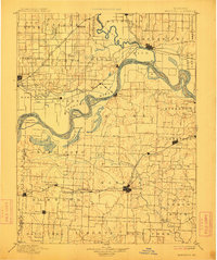 1901 Map of Marshall, MO, 1912 Print