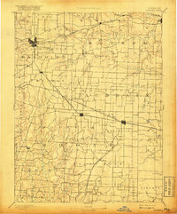 1890 Map of Moberly, 1917 Print