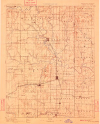 1893 Map of Mound City, 1910 Print