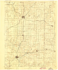 1893 Map of Olathe, 1906 Print