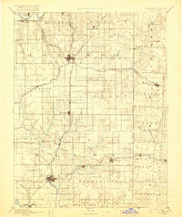 1893 Map of Olathe, 1921 Print