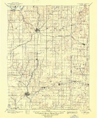 1893 Map of Olathe, 1945 Print