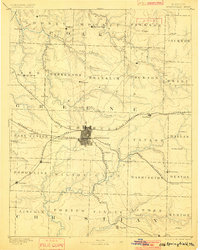 1886 Map of Springfield, 1901 Print