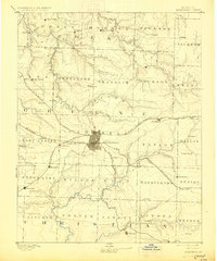 1886 Map of Springfield, 1927 Print