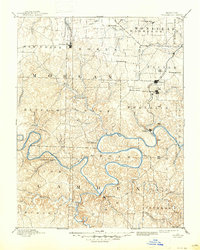 1893 Map of Versailles, 1947 Print