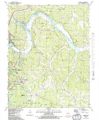 Download a high-resolution, GPS-compatible USGS topo map for Bagnell, MO (1983 edition)