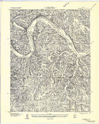 Download a high-resolution, GPS-compatible USGS topo map for Bagnell, MO (1957 edition)