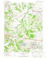 Download a high-resolution, GPS-compatible USGS topo map for Blue Springs, MO (1966 edition)