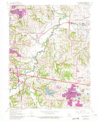 Download a high-resolution, GPS-compatible USGS topo map for Blue Springs, MO (1971 edition)