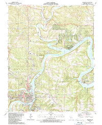 Download a high-resolution, GPS-compatible USGS topo map for Branson, MO (1989 edition)