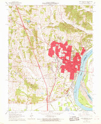 Download a high-resolution, GPS-compatible USGS topo map for Cape Girardeau, MO (1968 edition)