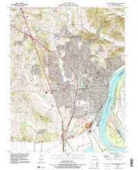 Download a high-resolution, GPS-compatible USGS topo map for Cape Girardeau, MO (1995 edition)