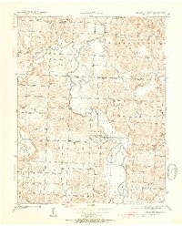 1939 Map of Caplinger Mills, 1954 Print