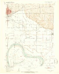 1951 Map of Carrollton East, 1952 Print