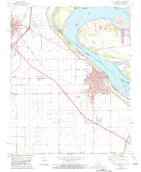 preview thumbnail of historical topo map of Caruthersville, MO in 1971