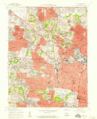 1954 Map of Clayton, 1959 Print