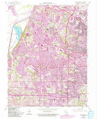 Download a high-resolution, GPS-compatible USGS topo map for Creve Coeur, MO (1993 edition)
