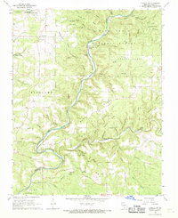 preview thumbnail of historical topo map of Ozark County, MO in 1968