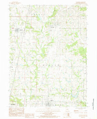 1984 Map of Eagleville, MO, 1985 Print