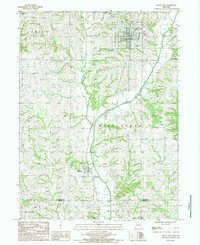 1984 Map of Grant City, MO, 1985 Print