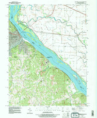 Download a high-resolution, GPS-compatible USGS topo map for Hannibal East, MO (1996 edition)